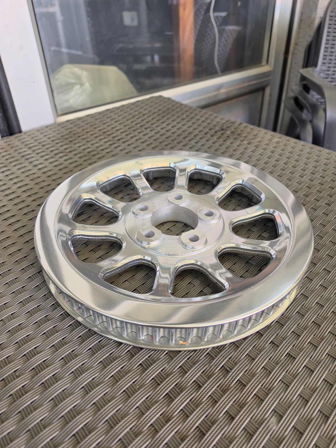Hochglanzverdichtetes Motorradteil aus Aluminium